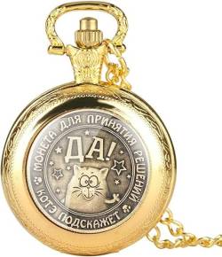 Suuim Mechanische Taschenuhr mit Kette, Gold, Originalität, Taschenuhr, Damen-Hamster-Muster, Uhrentasche für Jungen und Mädchen, arabische Digitale Taschenuhren für Teenager von Suuim