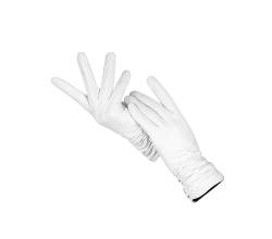 Suvoiier Frauen Weiße Handschuhe Kunstleder Handschuhe Winter Kalte Und Warme Weiße Handschuhe Für Frauen, weiß, 8.5 von Suvoiier