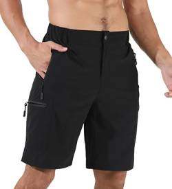 Suwangi Herren Shorts Cargo Shorts Outdoor Bermuda Kurz Hose Wanderhose Atmungsaktiv Trekkinghose Multi Taschen von Suwangi