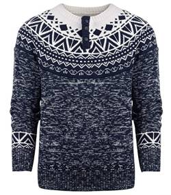 Suwangi Herren Strickpullover Weihnachten Pullover Langarm Winterpullover Sweater Freizeit Pullover mit Crewneck Weihnachten Muster Slim Fit von Suwangi