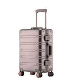Aluminium-Koffer, Rollgepäcktasche, Trolley-Koffer, Reisetasche, große Kapazität, D, 61 cm (24 zoll) von Suwequest