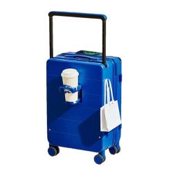 Breiter Griff Koffer Gepäck mit Getränkehalter Reisekoffer Tasche Passwort Trolley Koffer Handgepäck Reisetasche, e, 66 cm von Suwequest