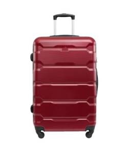 Handgepäck Kabinenkoffer Reisekoffer auf Rädern Rollgepäck Set Hohe Kapazität Trolley Gepäck Tasche Koffer, 1 x Rot, 76,2 cm (30 zoll) von Suwequest