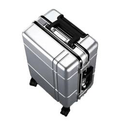 Koffertasche mit verdicktem Aluminiumrahmen, für Damen und Herren, Universalrad, große Kapazität, Reisetasche, Boarding Case, I, 61 cm (24 zoll) von Suwequest