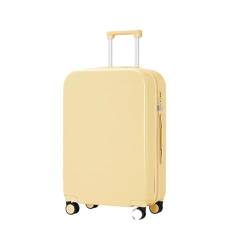 Reisegepäck Rollrad Hardside Damen Koffer Herren Trolley Koffer Große Kapazität Handgepäck, Lark Yellow, 35,6 cm von Suwequest