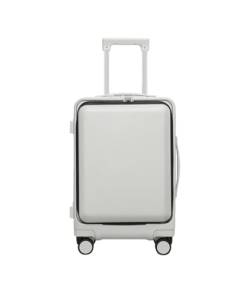 Reisekoffer, Vordergepäck, Kabine, Rollgepäck, Passwort, Boarding Box mit Rädern, modisches Gepäck, weiß, 51 cm von Suwequest