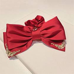 Schleifen-Haarnadeln für Frauen, Retro-Haarband, Krawatten-Top, Haarspange, Haarschmuck, rotes Haarband von Suwequest