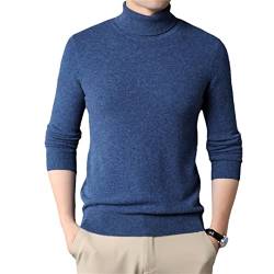 Suwequest Herbst Winter Dicker Warmer Rollkragenpullover Top Wollpullover Herren Kaschmir Strickwaren Jersey Blue M von Suwequest