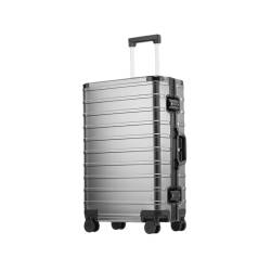 Suwequest Koffer aus Aluminiumlegierung, Universalrad, leises Rollgepäck, für Damen und Herren, Metall, wasserdichter Trolley-Koffer, grau, 74 cm von Suwequest