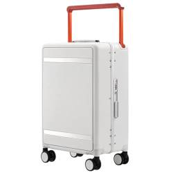 Suwequest Reisegepäck, Freizeit, breite Zugstange, modisch, schlichtes Gepäck, 50,8 cm / 61 cm, weißer Aluminiumrahmen, 61 cm von Suwequest