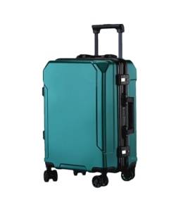 Suwequest Reisegepäck, modischer Koffer, Aluminiumrahmen, Trolley-Koffer für Damen und Herren, kleines Kabinengepäck, En8 (schwarzer Rand), 61 cm (24 zoll) von Suwequest
