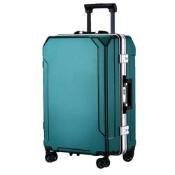 Suwequest Reisegepäck, modischer Koffer, Aluminiumrahmen, Trolley-Koffer für Damen und Herren, kleines Kabinengepäck, En8 (weißer Rand), 51 cm von Suwequest