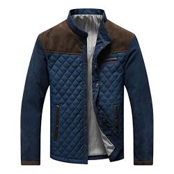 Suwequest Retro Bomber Freizeitjacke Männer Frühling Herbst Oberbekleidung Herren Jacken Für Männer Mäntel Plus Größe Coffee Blue XXXL von Suwequest