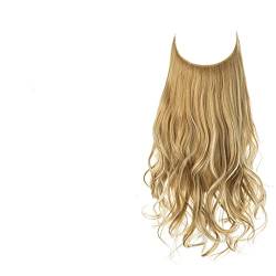 Synthetische Haarverlängerungen Ohne Clips, Künstliches Haar, Ombre, Rosa, Blond, Braun, Schwarz, Natürliches, Welliges, Lockiges, Falsches Haarteil Für Frauen 22H613 14inches#1 PC von Suwequest