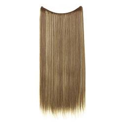 Synthetische No Clip Haarverlängerung Ombre Künstliche Natürliche Gefälschte Falsche Lange Kurze Gerade Haarteil Blonde Für Frauen 10H24B 18inches von Suwequest