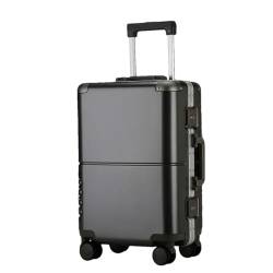 Trolley-Koffer mit großem Fassungsvermögen, Rollen, Unisex, einfarbig, Check-in-Koffer, modisch, helle Farben, gray9, 61 cm (24 zoll) von Suwequest