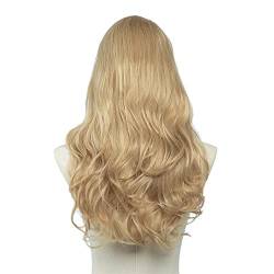 U-Part Synthetische Clip-In-Haarverlängerung Langes Dickes Lockiges Naturblondes Flase-Haar-Haarteil Für Frauen Hitze California Blonde 16inches von Suwequest