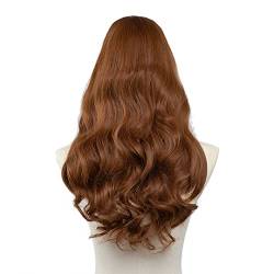 U-Part Synthetische Clip-In-Haarverlängerung Langes Dickes Lockiges Naturblondes Flase-Haar-Haarteil Für Frauen Hitze Copper Auburn 20inches von Suwequest