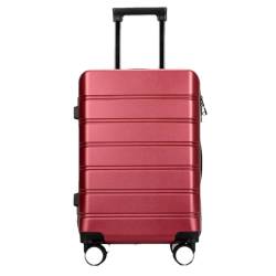 Ultraleichter Gepäck-Kabinenträger Koffer Leise Universal Rad Reisetasche Reißverschluss Trolley Tasche Koffer Reise, rot, 61 cm (24 zoll) von Suwequest