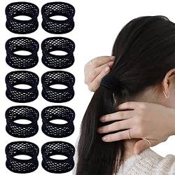 Elastische Haarbänder, 10 Stück Haargummis Seile Pferdeschwanz Halter Haargummis Haargummis für Frauen Mädchen Haarschmuck (schwarz) von Suxgumoe