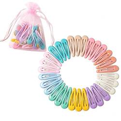 Snap Haarspangen, 30 Stück rutschfeste Metall Haarspange Haarspangen BB Haarnadel Haarschmuck für Kinder Frauen Mädchen (Mischfarbe A.) von Suxgumoe