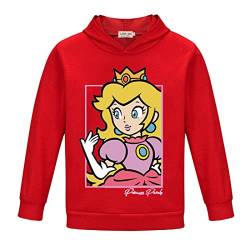 Die Super Bros Film Hoodie Mädchen Nette Prinzessin Pfirsich Pullover Kapuze Kinder Cartoon Print Sweatshirt Sweater für Kind 3-13 Jahre von Suyaluoi