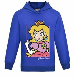 Die Super Bros Film Hoodie Mädchen Nette Prinzessin Pfirsich Pullover Kapuze Kinder Cartoon Print Sweatshirt Sweater für Kind 3-13 Jahre von Suyaluoi