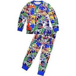 Rainbow Friends Schlafanzug Pyjama Kostüm Jungen 3D Druck Pjs Set Kinder Lustiges Spiel Langarm Nachtwäsche Nachtwäsche 2 Pcs Outfit von Suyaluoi