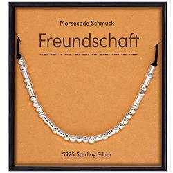 Suyi Freund Geschenke für Frauen Mädchen Sterling Silber Morsecode Armband für Best Friend Friendship Sister Soulmate Freundschaft von Suyi