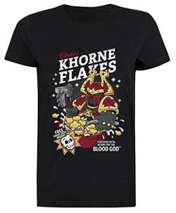 Chaos Khorne Flakes Schwarzes Kurzarm-T-Shirt Für Damen von Suzetee