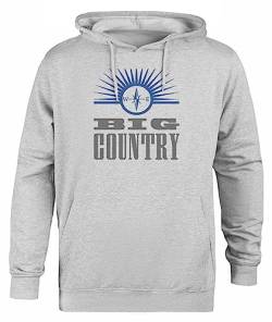 Suzetee Big Country Grauer Unisex-Hoodie-Pullover Mit Kapuze von Suzetee