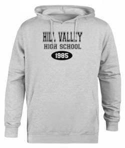 Suzetee Hill Valley High School 1985 Grauer Unisex-Hoodie-Pullover Mit Kapuze von Suzetee