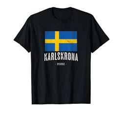 Stadt von Karlskrona, Schweden | Sweden Schwedische Flagge - T-Shirt von Sverige - Geschenke und Souvenirs