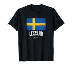 Stadt von Leksand - Schweden | Sweden Schwedische Flagge - T-Shirt von Sverige - Geschenke und Souvenirs