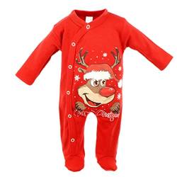 Svetli Strampler Jungen Langarm 100% Baumwolle Overall Spielanzug Einteiler Spielanzug Body Strampelanzug Babykleidung Spieler 62, Weihnachten von Svetli