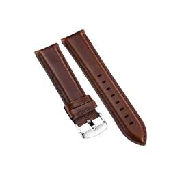 Svincoter Quick Release Straps Männer Frauen Armbänder Echtes Leder Armband 18mm 20mm 22mm Business Uhr Band fit for DW Uhr (Color : Dark brown (silver), Size : 18mm) von Svincoter