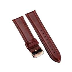 Svincoter Quick Release Straps Männer Frauen Armbänder Echtes Leder Armband 18mm 20mm 22mm Business Uhr Band fit for DW Uhr (Color : Red (rose gold), Size : 18mm) von Svincoter