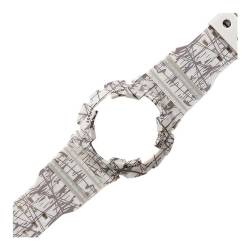 Uhrenzubehör Passend for Casio G-SHOCK Tarnharz Passend for GA-110 100 120 GD-100 Armband Uhrengehäuse Sportarmband for Herren und Damen (Color : Leopard grey, Size : 16mm) von Svincoter