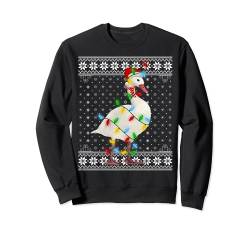 Swan Lights Xmas Ugly Sweater Santa Swan Christmas Sweatshirt von Swan Ugly Christmas Gifts Tee
