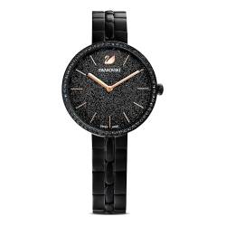 Swarovski Cosmopolitan Uhr, Metallarmband, Schwarz, Schwarzes PVD-Finish von Swarovski