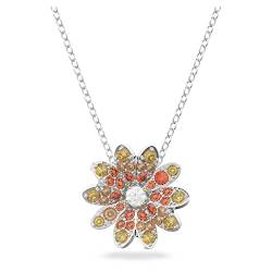 Swarovski Eternal Flower Halskette, Rhodinierte Damenhalskette mit Mehrfarbigen Kristallen von Swarovski