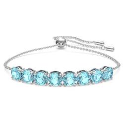 Swarovski Exalta Armreif, Rhodiniertes Damenarmband mit Blauen Swarovski Kristallen von Swarovski