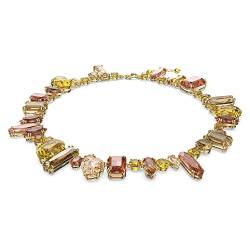 Swarovski Gema Halskette, Vergoldete Damenhalskette mit Mehrfarbigen Kristallen von Swarovski