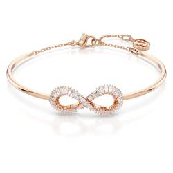 Swarovski Hyperbola Armreif, Unendlichkeit, Weiß, Roségold-Legierungsschicht von Swarovski