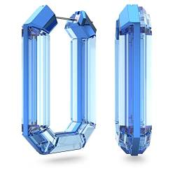 Swarovski Lucent Kreolen, Blaue Statement Ohrringe mit Geschliffenem Swarovski Kristall von Swarovski