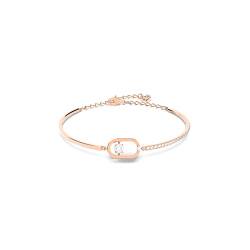 Swarovski Sparkling Dance Armband, Weiss, Roségold-Legierungsschicht von Swarovski