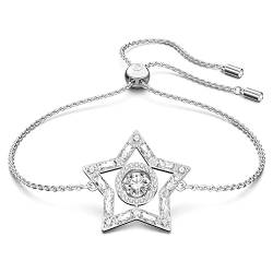 Swarovski Stella Armband, Rhodinierter Damenarmreif mit Edlem Stern-Motiv und Strahlenden Swarovski Kristallen von Swarovski