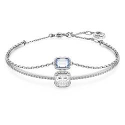 Swarovski Stilla Armreif, Rhodiniertes Damenarmband mit Filigraner Kette und Strahlenden Swarovski Kristallen von Swarovski