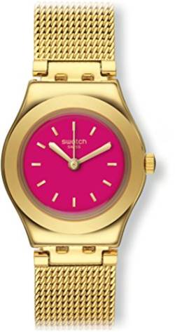 Swatch Damen Analog Quarz Uhr mit Metall Armband YSG142M von Swatch