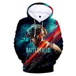 Battlefield 2042 Hoodie Herren Mit Tasche, Hoodies Pullover Unisex Langarm Sweatshirt 3D Style, Cosplay Kleidung Spiel Hoodies von Swdan